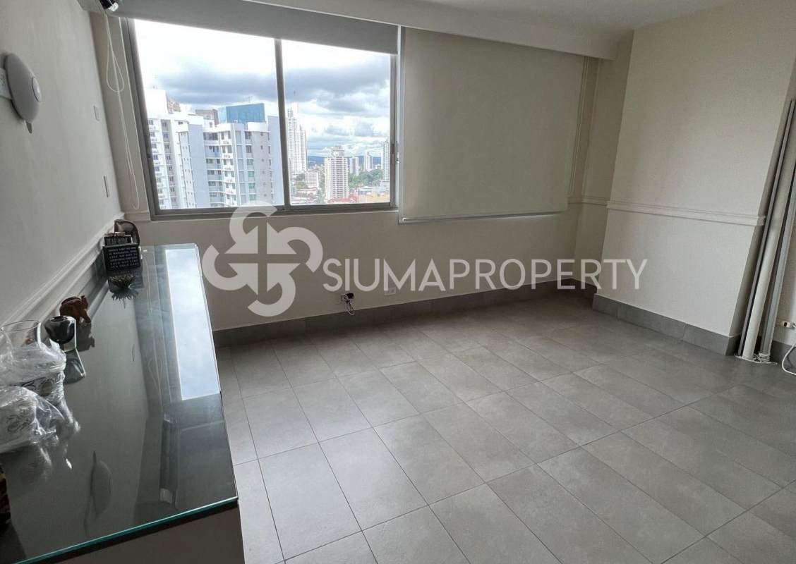 Large modern open plan living dining area windows marble floor PH Marbella Tower 1 Panama City