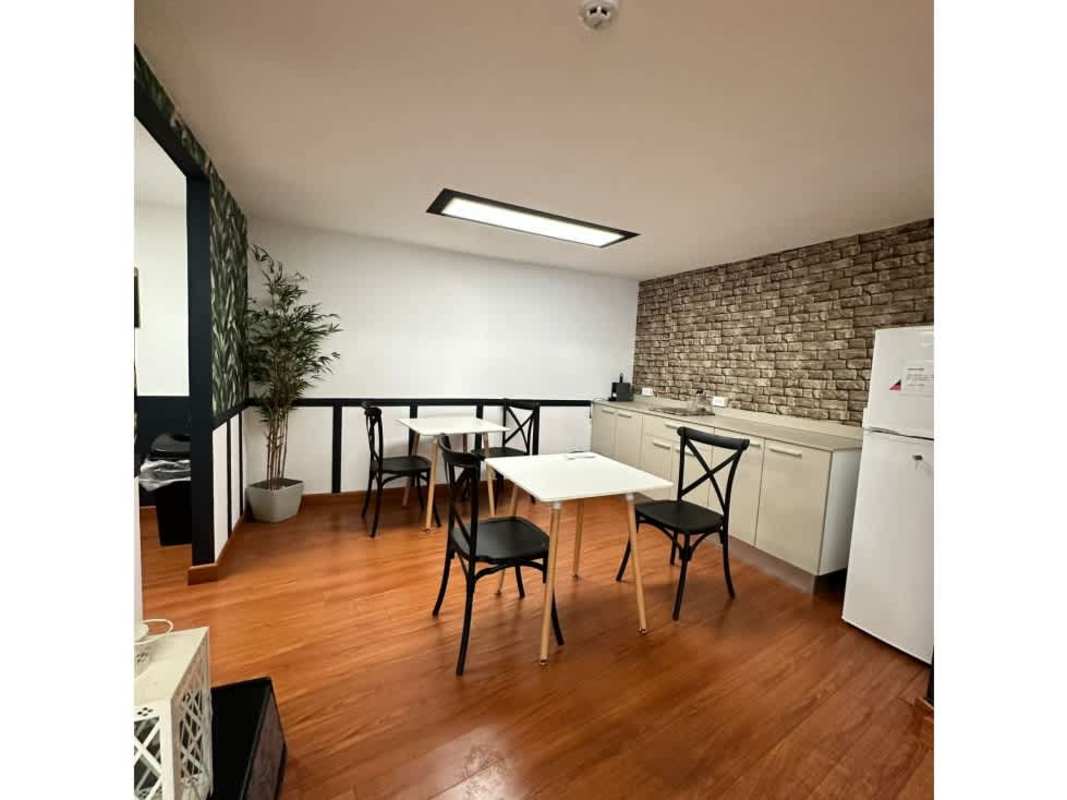 Interior warehouse with steel shelving inventory storage racks in La Loceria Panama