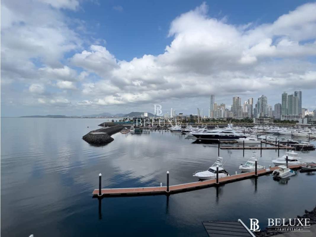 Modern luxury kitchen with premium finishes and island in PH Waterfront 21 Ocean Reef Panama