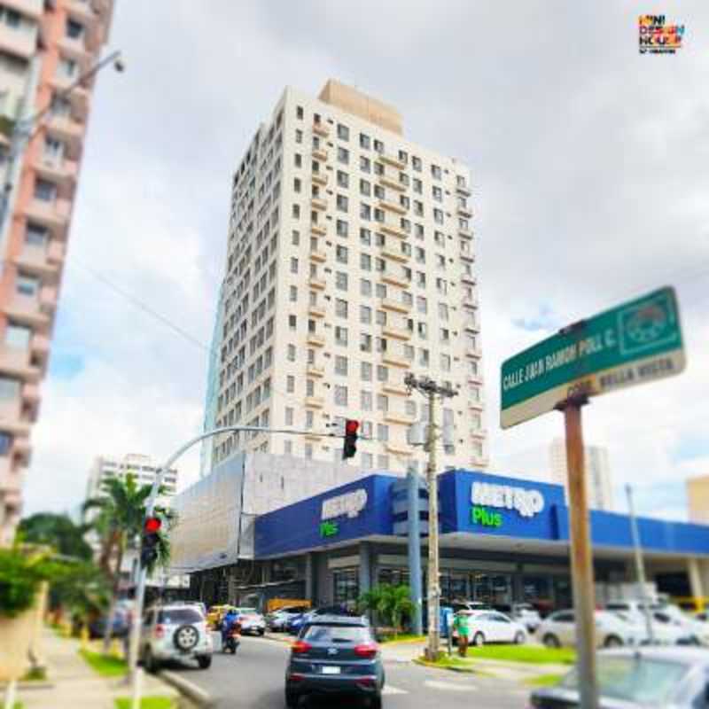 3D floor plan layout of one-bedroom apartment in Mini Design House Obarrio Panama City