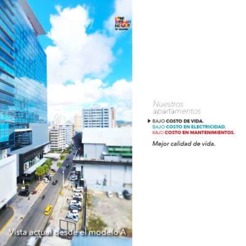 Urban skyline and financial district view from PH Mini Design House Panama City