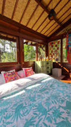 Lounge with vaulted brick ceilings, artisan tile floors, natural light in Altos del María Panama estate