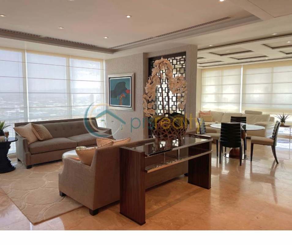Contemporary bedroom with twin beds, large windows and city view PH Titanium Panama