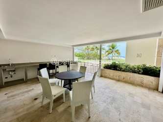 Modern gourmet kitchen with luxury finishes marble counters in Puntarenas Buenaventura condo Panama
