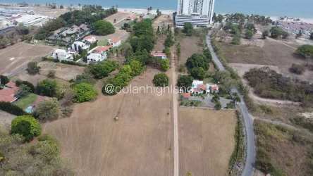 Oceanfront land with sandy beach in Playa Blanca, prime Panama beachfront lot