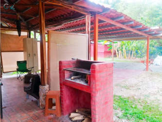 Living dining combo yellow wall hammock rustic style Penonomé Coclé Panama