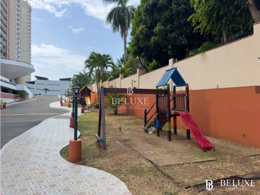 Children's play area and apartment building PH Country Park San Francisco
