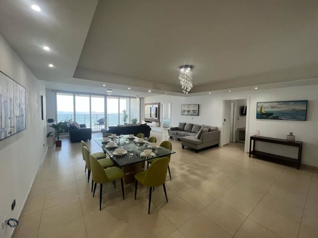 Spacious modern kitchen with stainless appliances in PH Waters Avenida Balboa Panama
