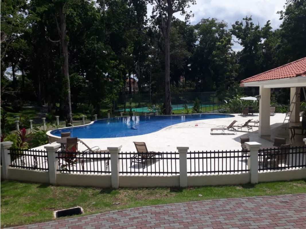 Front view luxury Mediterranean house with garden PH Senderos Camino de Cruces Panama