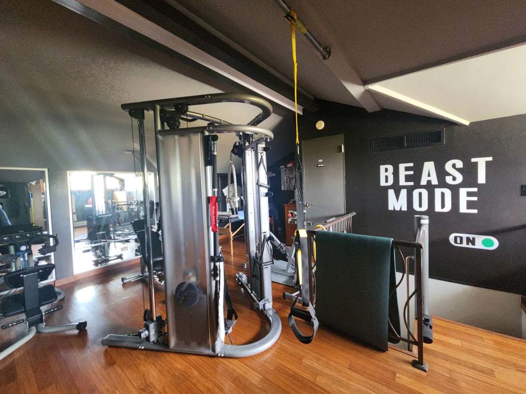 Private lush backyard with swimming pool tropical garden in Balmoral mansion Costa del Este Panama