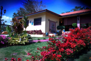 Infinity edge swimming pool with lounge chairs by the Pacific Ocean in El Higo luxury beachfront estate Panama