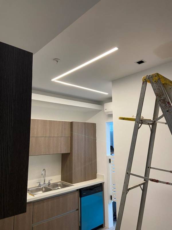Modern bathroom with designer finishes and walk-in shower PH San Francisco Park Tower