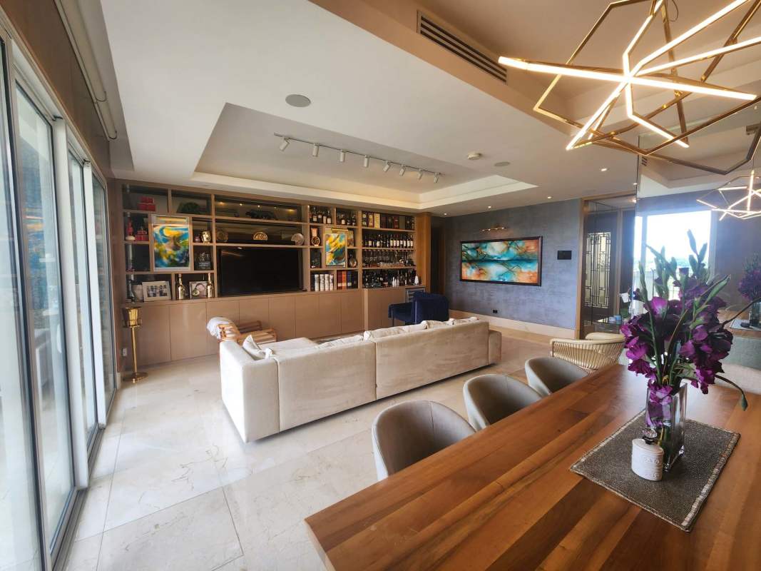 Spacious master bedroom with balcony access and scenic vistas Santa Maria Panama