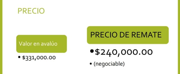 Valuation infographic with sale price $240,000 and $331,000 appraisal on farm lot Panama