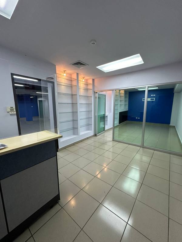 Reception counter and glass partition wall modern office PH BICSA Panama