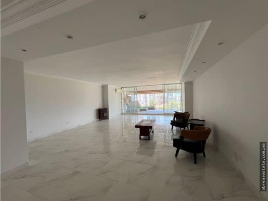 Luxury living room with marble floors panoramic windows in Punta Paitilla PH Tamanaco Panama