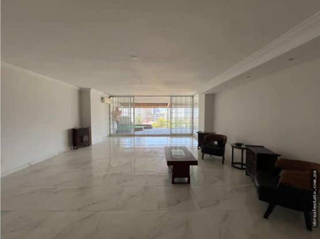 Spacious dining area with marble floors large windows and city views PH Tamanaco Punta Paitilla Panama
