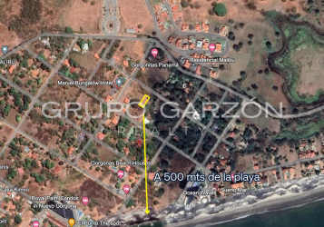 Satellite coastline view with residential beach properties in Nueva Gorgona, Panama