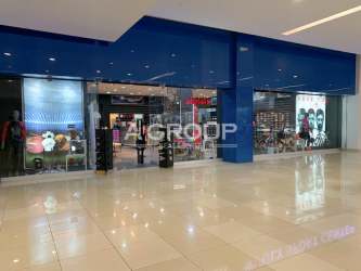 Front glass retail facade inside Westland Mall Vista Alegre Panama