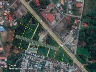 Multiple subdivided plot view commercial park David Chiriquí Panama