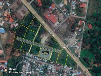 Subdivided plots with road grid David Commercial Park investment land Panama