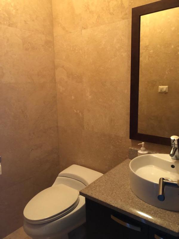 Second bedroom with floor-to-ceiling window, ensuite bathroom PH Pearl at the Sea Panama