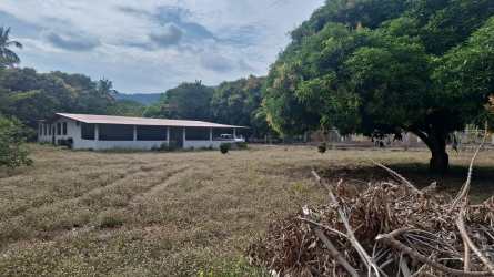 Single-story house with gabled roof and barred windows in Sajalices Capira Panama