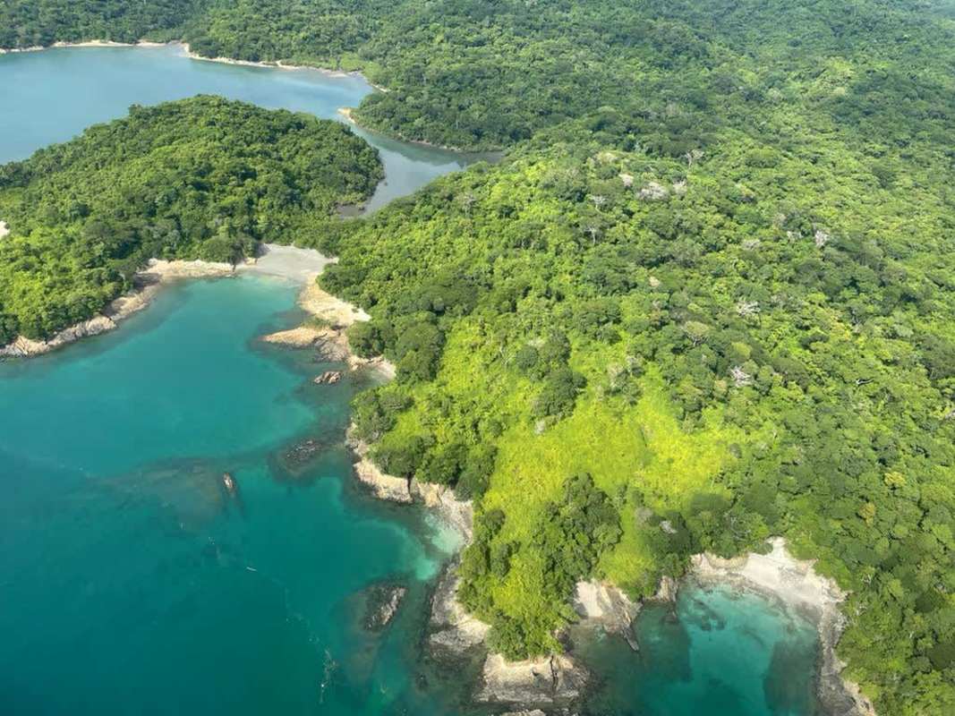 Private tropical beach with calm waters Isla del Rey Panama