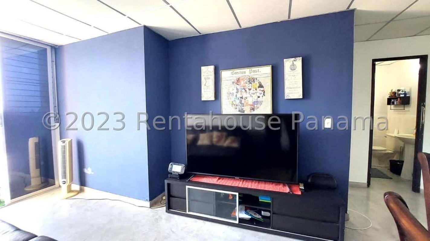 Compact kitchen with gas stove, tile backsplash, cabinets PH Miraflores View Panama City