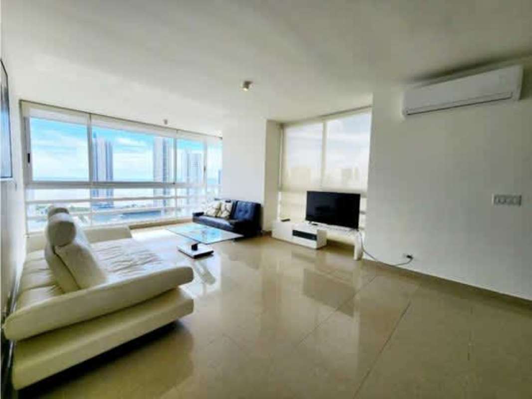 Contemporary kitchen with granite countertop, stainless appliances at PH Titanium Tower Costa del Este Panama City