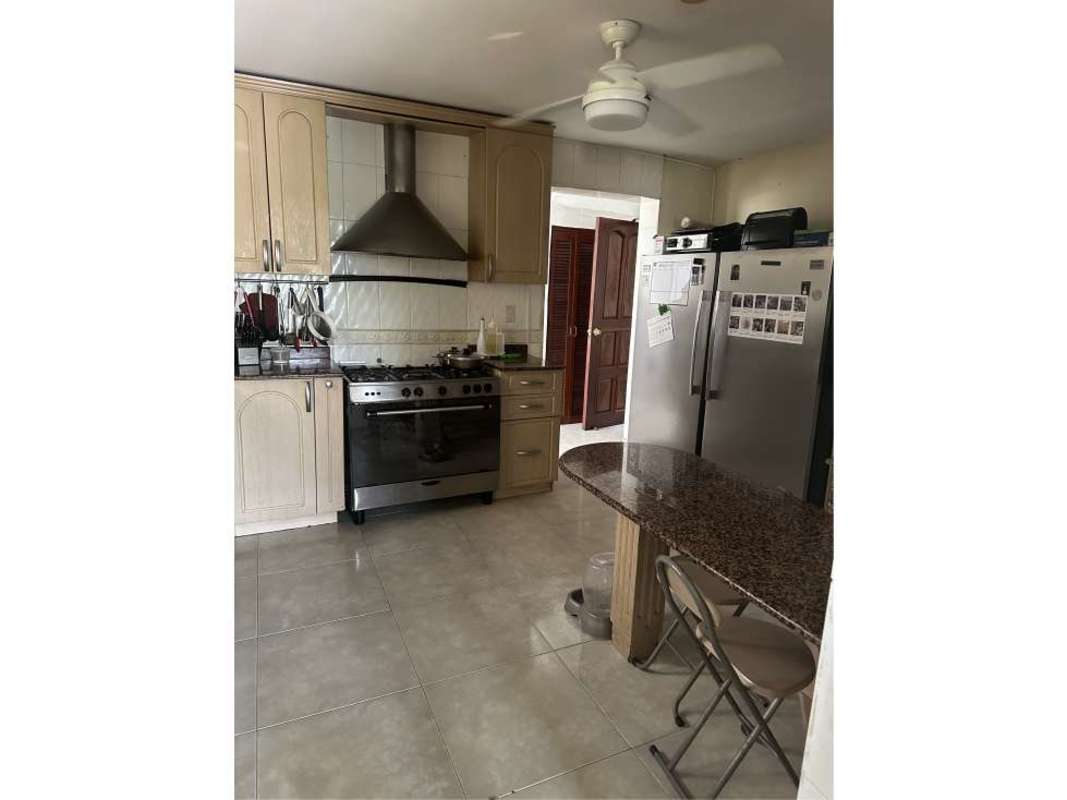 Dining area with modern style and garden view in luxury house Altos del Golf Panama City