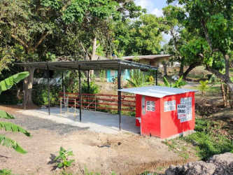 Covered outdoor warehouse shelter with storage in Santa Rosa Chilibre investment property Panama