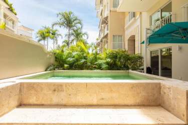 Tropical Mediterranean design terrace with private pool luxury beachfront Panama