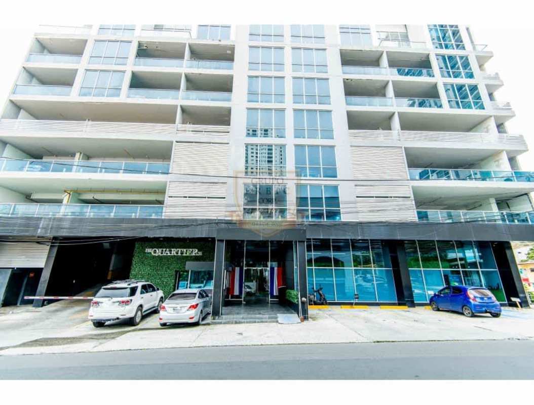 Modern high-rise PH Quartier building exterior in San Francisco Panama City