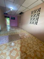 Basic kitchen with tile, storage area, concrete block ventilation and colorful walls Vista Alegre Arraiján