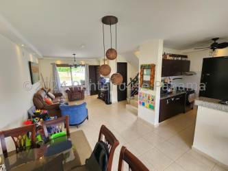 Spacious living dining with staircase and modern kitchen for sale in Los Robles La Chorrera Panama