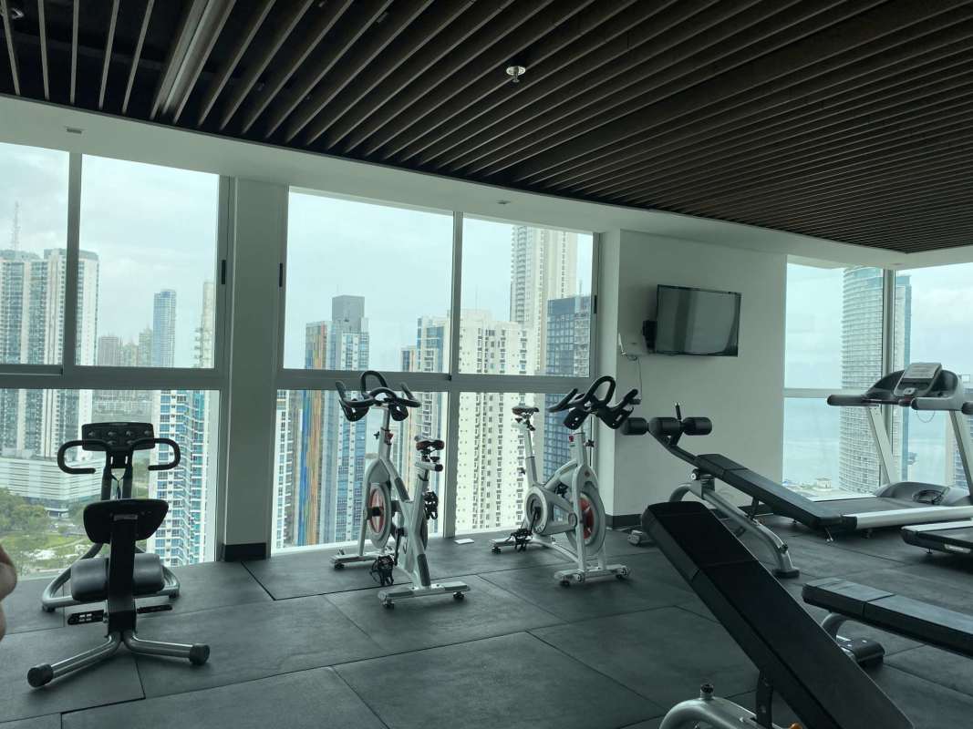 Modern apartment with open-concept living dining and balcony view in PH Altamira Panama