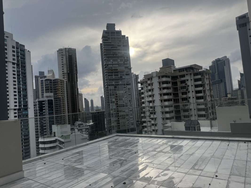 Modern rooftop terrace in Sea Point with panoramic skyline Punta Paitilla