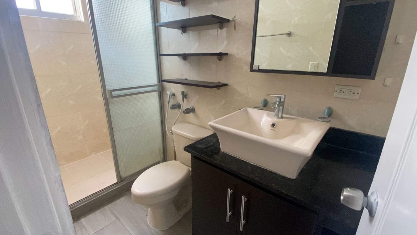 Spacious living dining room with skyline view and large windows in PH Montemar San Francisco Panama