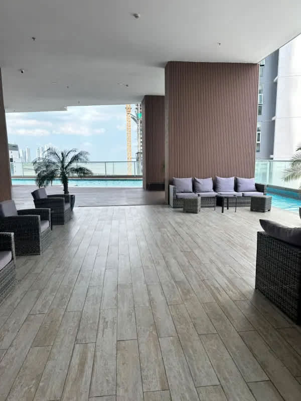 Infinity pool and rooftop sky lounge with city skyline views PH Quartier Panama City