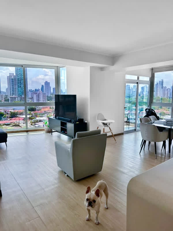 Outdoor lounge and pool deck with city views PH Quartier Panama