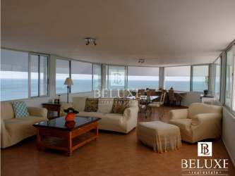 Open kitchen with granite counters and ocean views in PH Aprucc Playa Coronado Panama