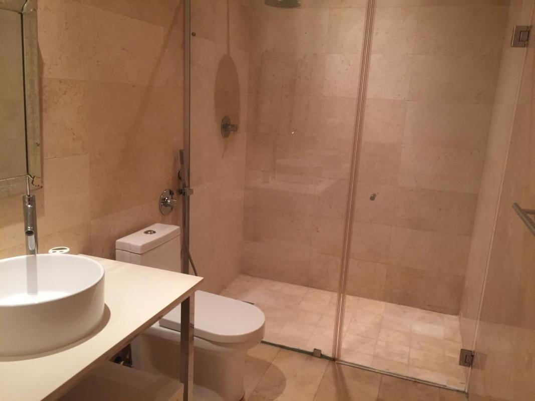 Spacious private balcony with ocean and city skyline views at PH Yoo Panama