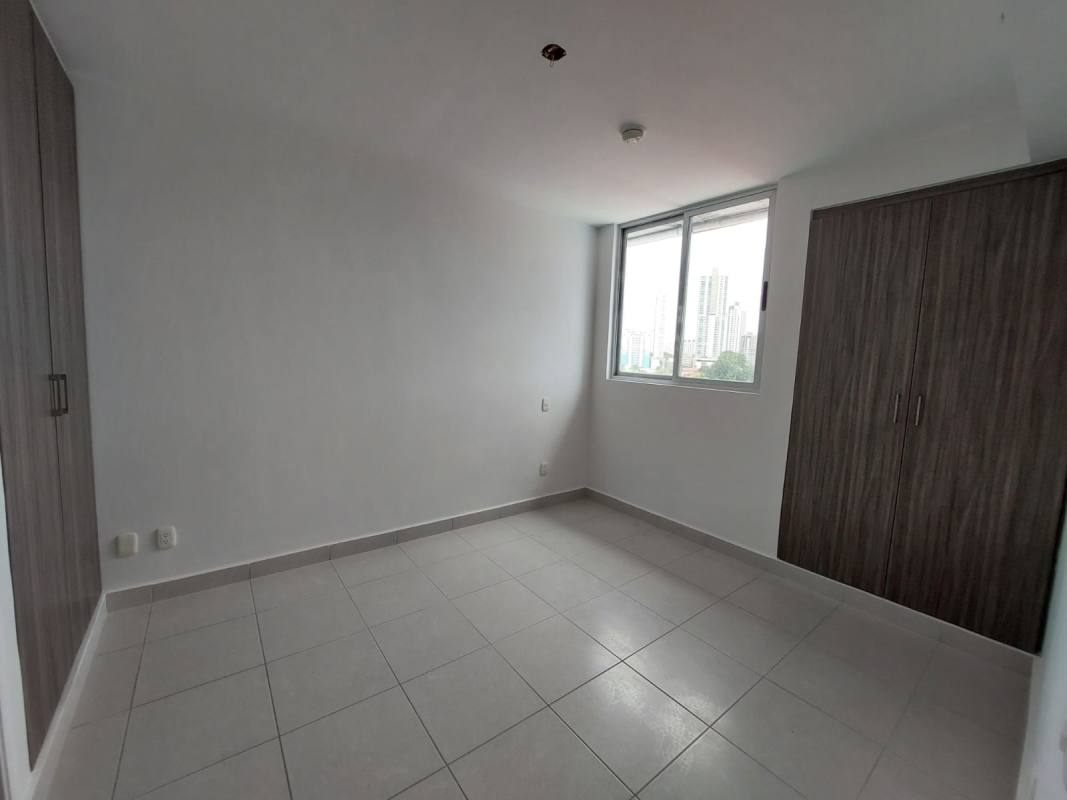 Modern bedroom built-in closet city view tile floor PH Solok Parque Lefevre