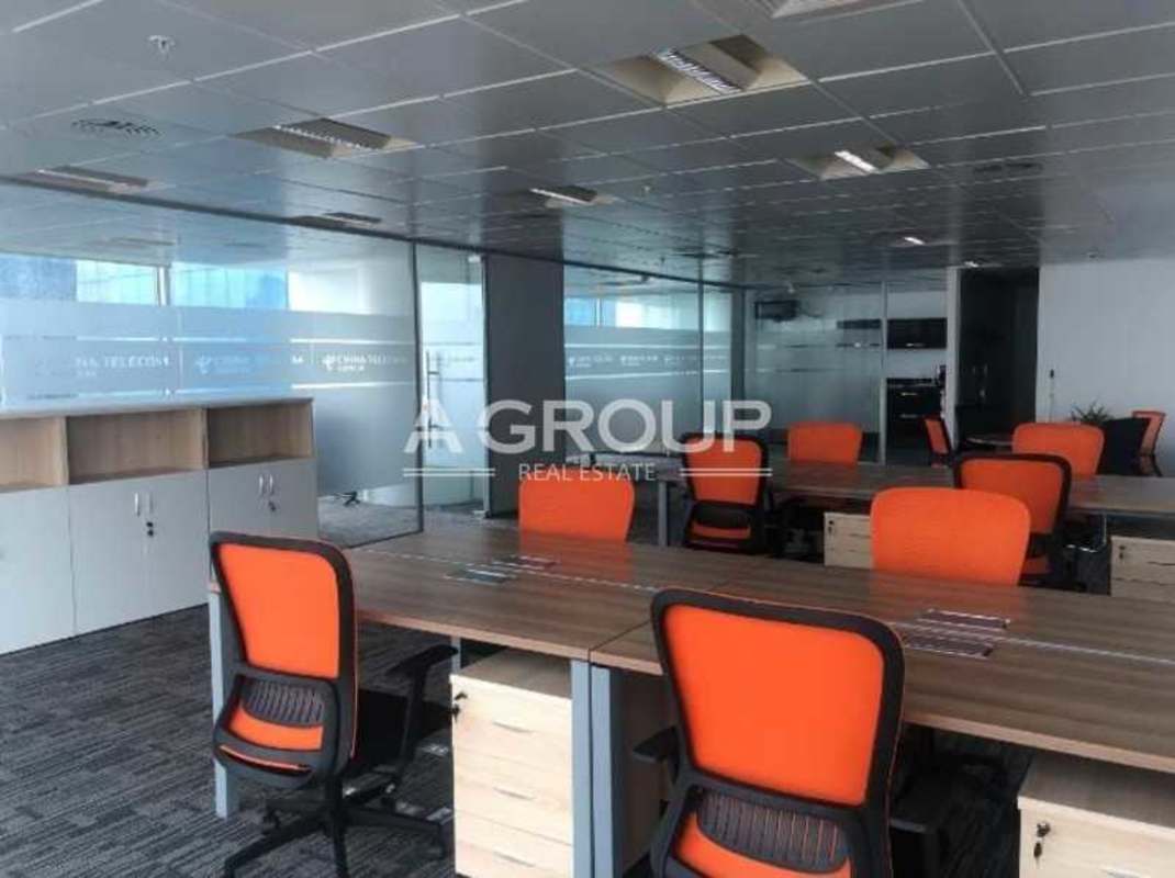 Private executive office with city skyline views in Oceania Business Plaza Punta Pacífica