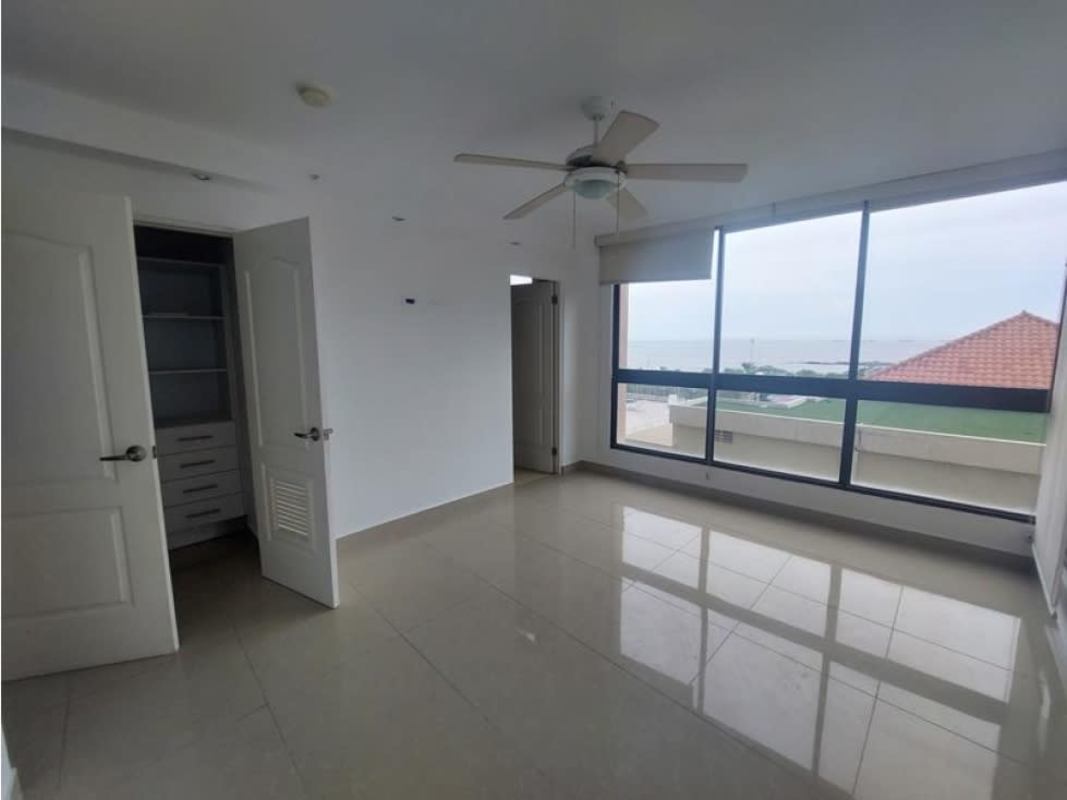 Contemporary bathroom with glass-enclosed shower, beige tiles and vanity PH San Francisco Bay Panama