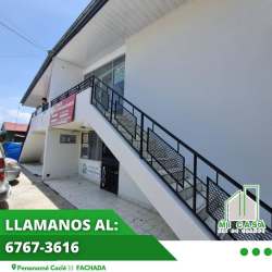 Open plan interior commercial space with tiled floor for rent at Plaza Las Lajitas Penonomé Panama