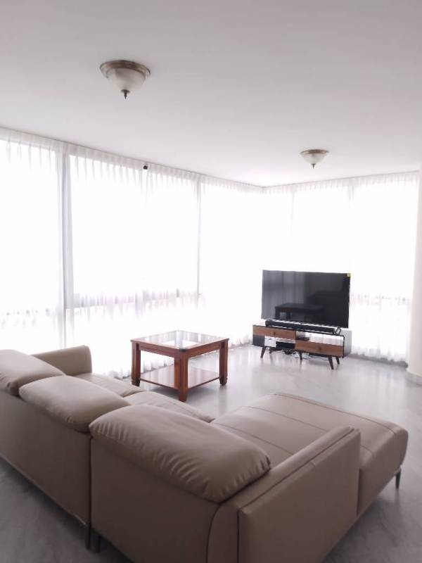 Furnished kitchen with granite counters, modern appliances PH La Cresta Tower Bella Vista Panama City