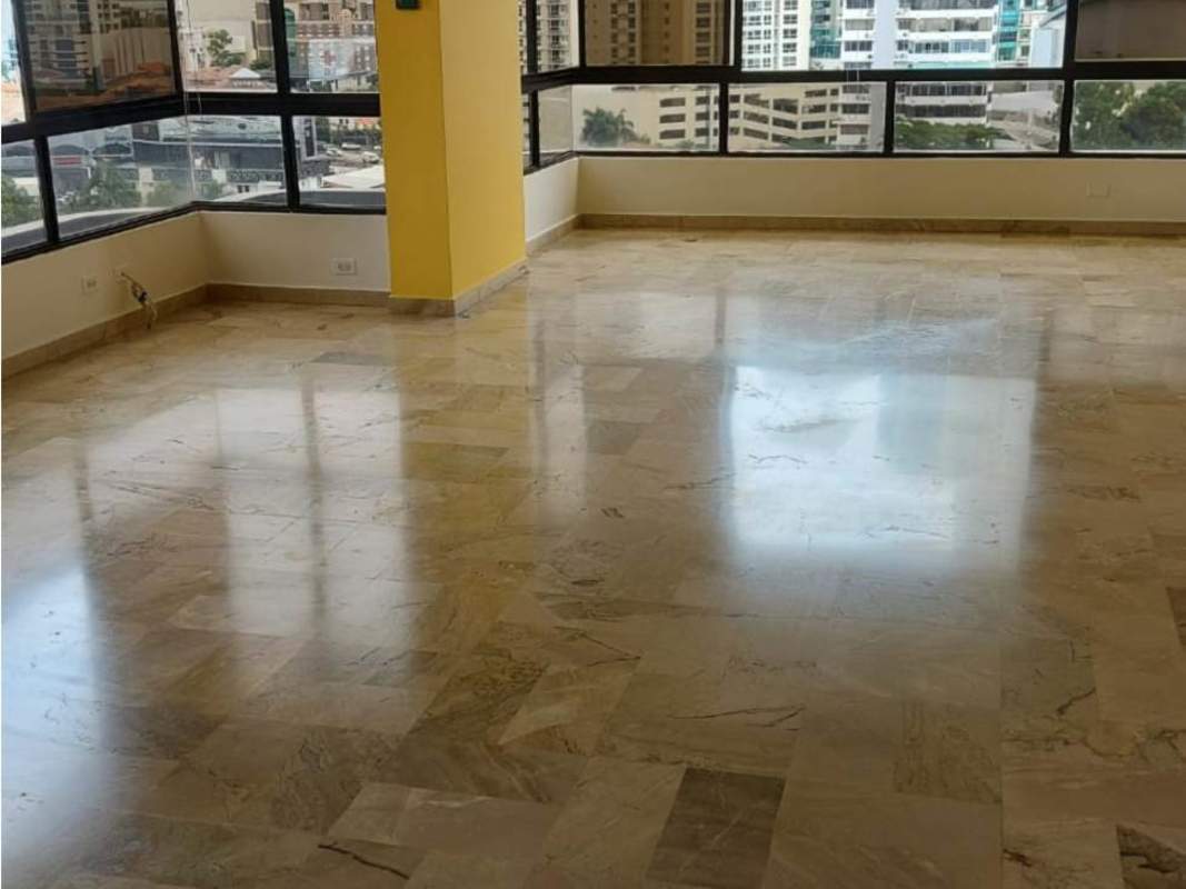 Living room with marble floors large windows city views PH Tiffany Punta Paitilla Panama