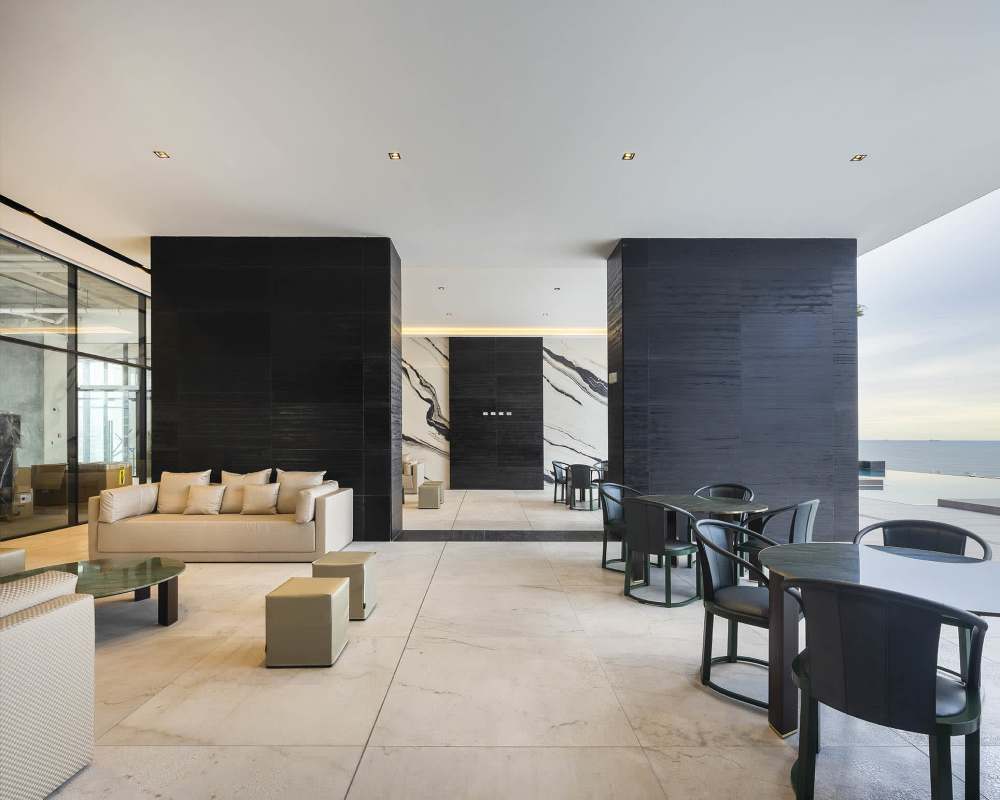 Floor plan two bedroom apartment with balcony Nuovo Armani Bella Vista